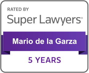 Mario de la Garza Rated by Super Lawyers Logo